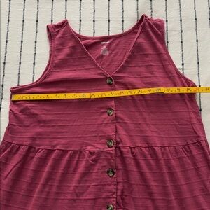 Sonoma Women's Sleeveless Button-Front Dress - Mauve